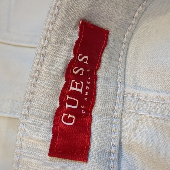 Guess Nova Ultra High Rise Skinny Jeans in Bleached Out Light Blue Wash Size 24 - Picture 4 of 8